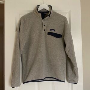 Synchilla® Snap-T® Fleece Pullover - Oatmeal/Navy - Small